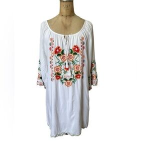 CC chic connection embroidered tunic/mini dress  size xl